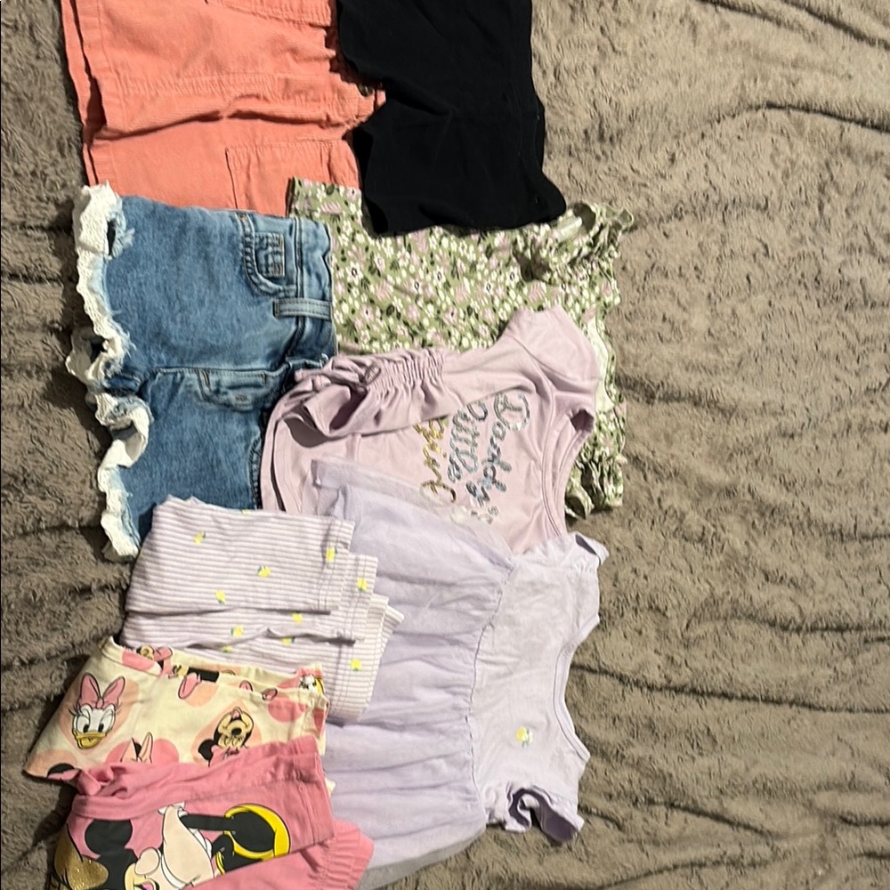 Girls' Clothing Bundle - Pink, Black, Blue, Purple 9pc bundle
